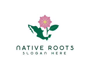 Native Mexican Dahlia logo