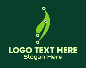 Green Tech Leaf logo