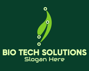 Green Tech Leaf logo design