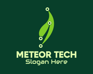 Green Tech Leaf logo design