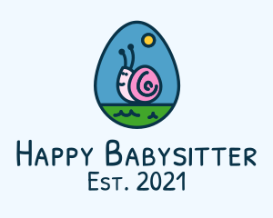 Cute Snail Egg logo design