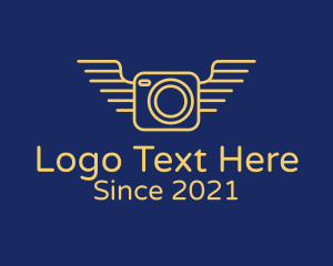 Photograph - Yellow Camera Wings logo design