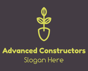 Green Seedling Shovel logo design