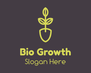 Green Seedling Shovel logo design