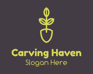 Green Seedling Shovel logo design