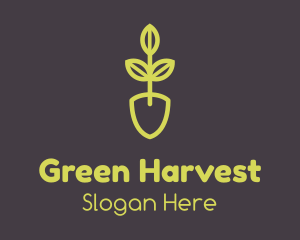 Green Seedling Shovel logo design