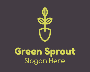 Green Seedling Shovel logo design