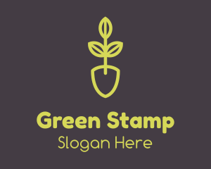 Green Seedling Shovel logo design