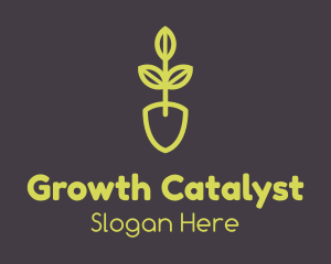 Green Seedling Shovel logo design