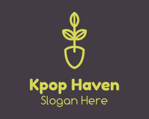 Green Seedling Shovel logo design