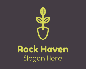 Green Seedling Shovel logo design