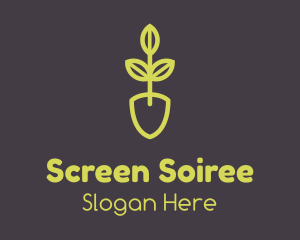 Green Seedling Shovel logo design