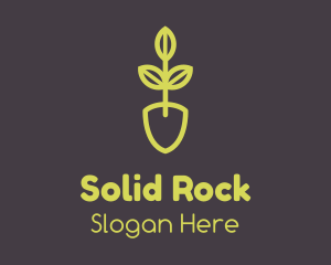 Green Seedling Shovel logo design