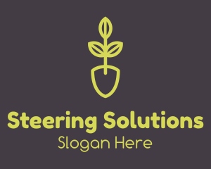 Green Seedling Shovel logo design