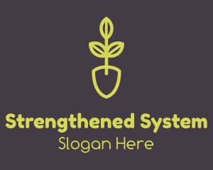 Green Seedling Shovel logo design