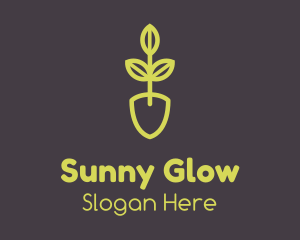 Green Seedling Shovel logo design