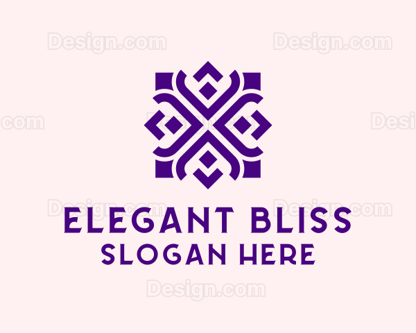 Square Floral Pattern Logo