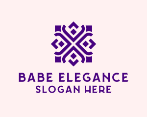 Square Floral Pattern  logo design