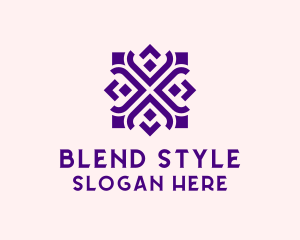 Square Floral Pattern  logo design