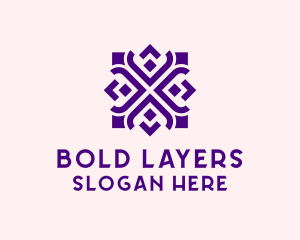 Square Floral Pattern  logo design