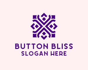 Square Floral Pattern  logo design