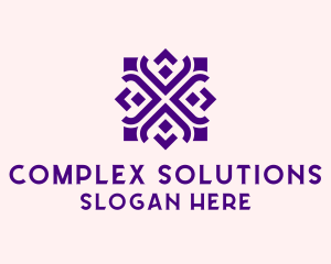 Square Floral Pattern  logo design