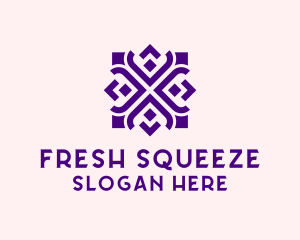 Square Floral Pattern  logo design