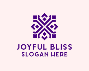 Square Floral Pattern  logo design