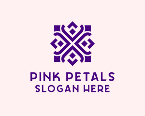 Square Floral Pattern  logo design