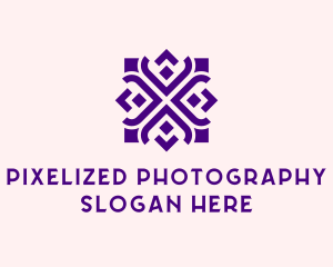 Square Floral Pattern  logo design