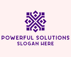 Square Floral Pattern  logo design