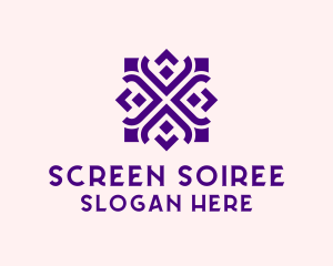 Square Floral Pattern  logo design