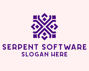 Square Floral Pattern  logo design