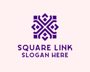 Square Floral Pattern  logo design