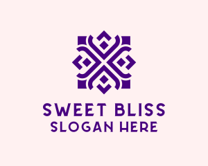 Square Floral Pattern  logo design