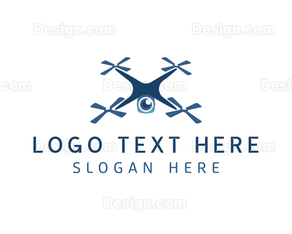 Drone Quadcopter Camera Logo