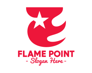 Patriotic Flaming Star logo design