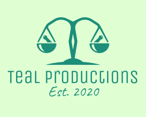 Teal Pharmaceutical Balance Scale logo
