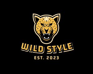 Wild Cheetah Cat logo design