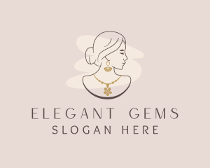 Fashion Woman Jewelry  logo design