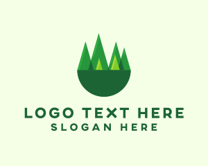 Modern Forest Trees logo design