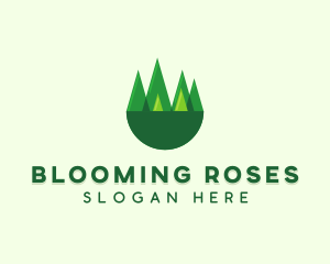 Modern Forest Trees logo design