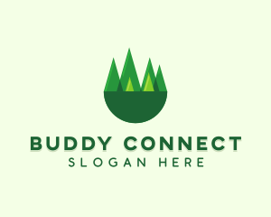 Modern Forest Trees logo design