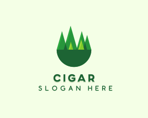 Modern Forest Trees logo design