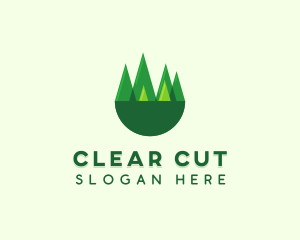 Modern Forest Trees logo design