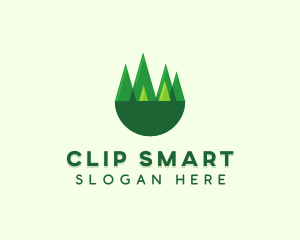 Modern Forest Trees logo design