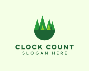 Modern Forest Trees logo design