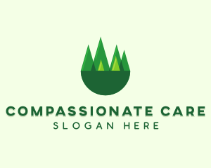 Modern Forest Trees logo design