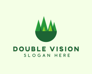 Modern Forest Trees logo design