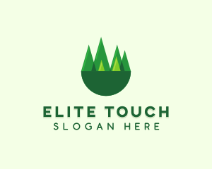 Modern Forest Trees logo design